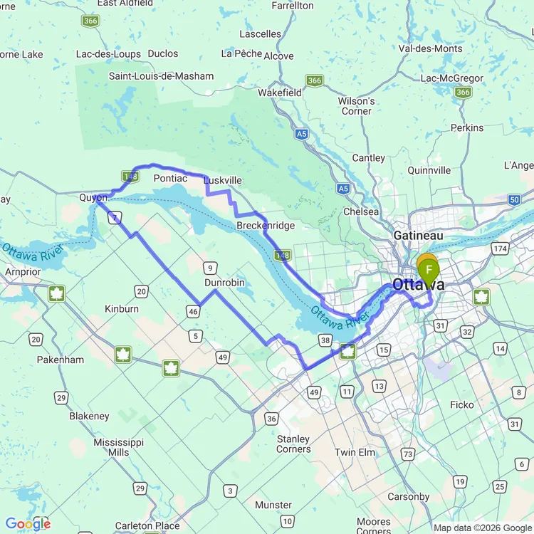 Map of Quyon Ferry loop