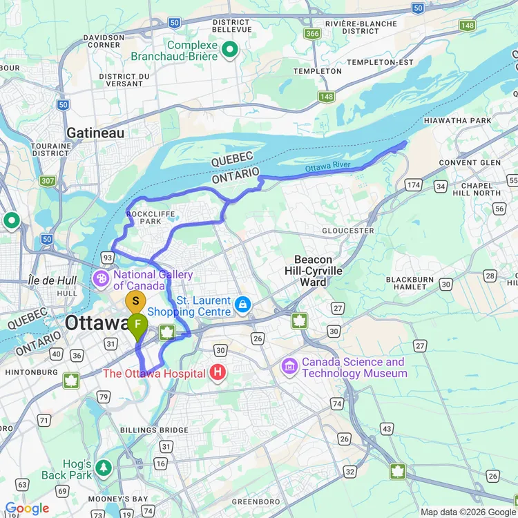 Map of photo ride