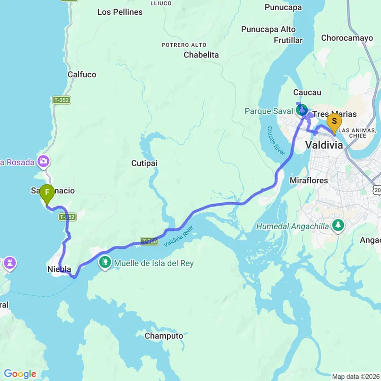 Map of Valdivia 👉 Niebla