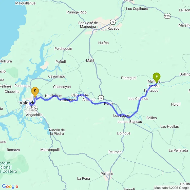 Map of Brevet Valdivia: Accident Edition 🚑