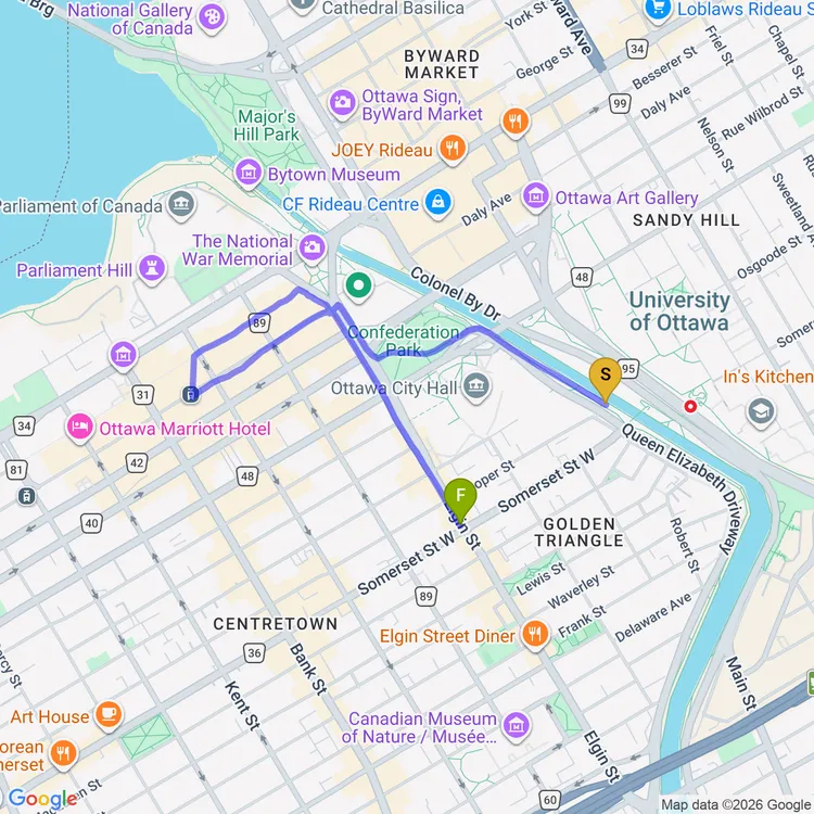 Map of CBC Radio Interview