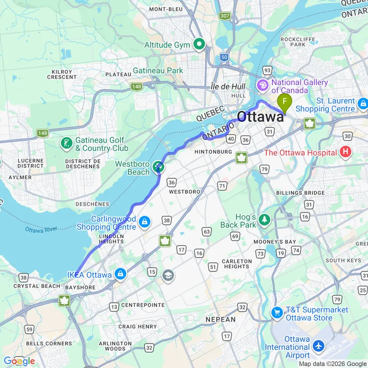 Map of Fall Ride to Britannia