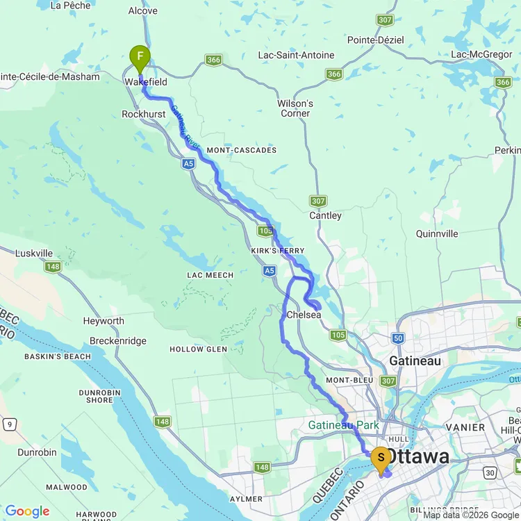 Map of canadian shield bikepacking summit