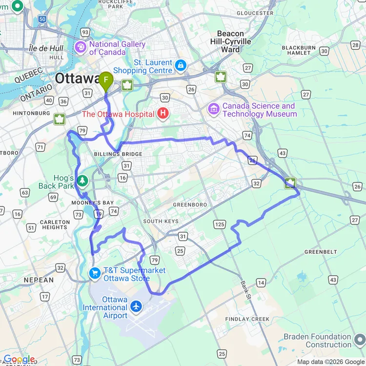 Map of Hitting the Trails with Nathan