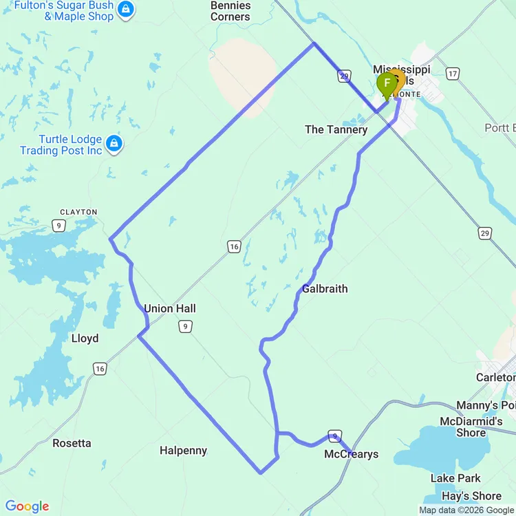 Map of Petit Roubaix with the gang