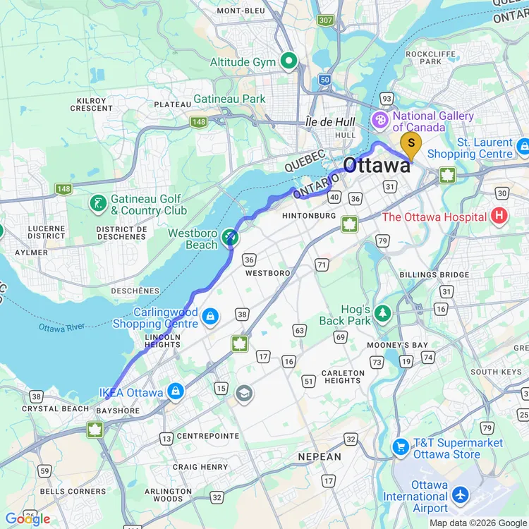 Map of Riding a Rental bike to Britannia