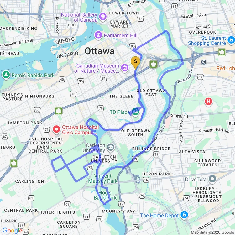 Map of Wandering around Ottawa